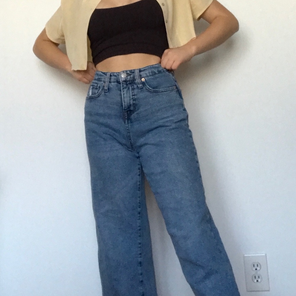 Wild Fable light wash wide leg jeans.